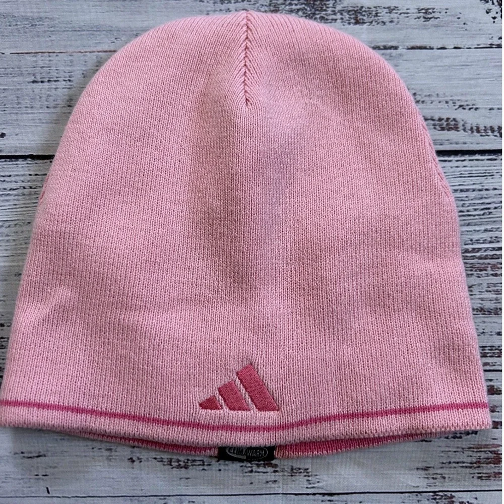 Adidas Beanie Women Pink ClimaWarm Knit Logo‎ Hat